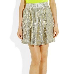 Alice + Olivia Jaylyn Metallic Mesh Mini Skirt ❤️